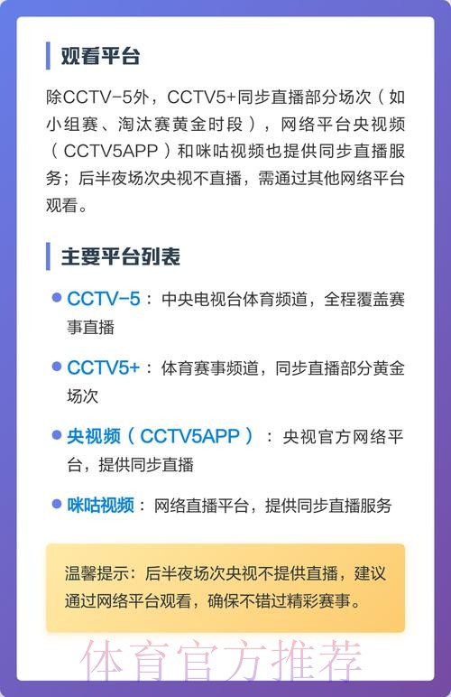 最新版世界杯直播平台一览与在线观看入口大全 最新版世界杯直播平台一览与在线观看入口大全